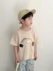 Camiseta Infantil de Manga Curta Verão Algodão Puro Top Ombro a Ombro para Meninas Estilo Novo 2026 Roupa de Verão para Meninos Camiseta Solta para Bebê