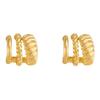 Pendientes de anillo en forma de C de metal retro europeo y americano para mujer, nuevos pendientes de temperamento de moda 2022, pendientes de verano