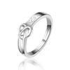 Anillo de pareja Yongjie Tongxin, estilo coreano, diseño simple, anillo de pareja con sentido, regalo de vacaciones de nicho para hombres y mujeres, anillo abierto, joyería