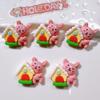 Accesorios de resina DIY joyería parche para carcasa de teléfono móvil hebilla para zapatos con agujero pegatinas para taza accesorios para tocado de niños dibujos animados Navidad