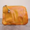 Nuevo Billetero de Cuero de Curtición Vegetal Estilo Japonés Retro para Mujer Bolso para Tarjeta de Conducir Cremallera Adulto Bolsa para Monedas de Gran Capacidad Moderno