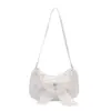 Bolso de Mano con Lazo Moderno y Elegante con Perlas, Bolso Pequeño de Moda para Cruzar, Bolso de Hombro Popular de Verano para Mujer