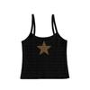 2025 Europeu e Americano Transfronteiriço Novo Estampa de Leopardo Estampa de Estrela de Cinco Pontas Casual Slim-fit Moda Rua Top Colete Feminino
