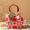 Caixa de Presente de Casamento Estilo Bolsa para Madrinhas, Caixa Vazia, Bolsa Tote Prática, Lembrancinha de Casamento, Toque de Luxo Nichado