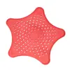 Cozinha Estrela de Cinco Pontas Ralo Pia Anti-entupimento Estrela-do-mar Silicone Filtro de Ralo Banheiro Filtro de Esgoto Almofada de Isolamento