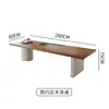 Mesa de chá e conjunto de cadeiras em estilo creme wabi-sabi de madeira maciça mesa grande combinando mesa de chá chaleira área de negociação integrada mesa de chá