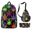 Estojo Lápis Mochila Desenho Direto da Fábrica Grande Capacidade Mochila Casual para Alunos do Ensino Fundamental e Médio Conjunto de Três Peças em Estoque