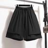 Shorts casuales para chica gordita de talla grande para mujer 2024 verano estilo coreano último diseño con cordones cintura elástica pantalones de pierna ancha para mujer