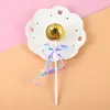Decoración de pastel de bola de lentejuelas linda de 3 cm, creativa de fábrica, enchufe para pastel de bola de lentejuelas para postre de fiesta