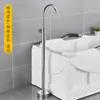 Grifo de suelo dorado para baño entrada de agua de pared a pared ducha de bañera vertical agua caliente y fría grifo de lavabo de suelo vertical cobre completo
