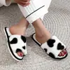 Pantuflas de Hogar de Comercio Exterior Eva para Mujer, Pantuflas Antideslizantes de Moda con Forma de Corazón Grande, Pantuflas Planas Casuales de Punta Abierta para Mujer