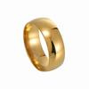 Anillo de Acero de Titanio Liso de Bola Interior y Exterior de Venta Caliente Europeo y Americano Acero Inoxidable 8 mm Banda Lisa Curvada Anillo para Dedo Índice para Hombre Estilo Punk