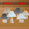 Luminária de mesa plissada nórdica com toque de luxo, luminária de cabeceira para quarto, luz noturna ambiente em formato de guarda-chuva para casa de hóspedes, presente para dormir