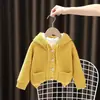 Nuevos estilos de otoño e invierno para bebés niños y niñas: suéteres gruesos con capucha, tops casuales de dibujos animados