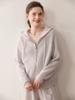 Diseño Único Cardigan con Capucha de Cachemir Tejido para Mujer con Doble Cremallera Chaqueta Gruesa Adelgazante