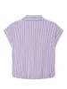 Comercio exterior transfronterizo ropa de mujer 2026 verano nuevo francés dulce a rayas top de camisa corta 6009571