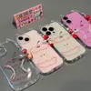 Cachecol xadrez cachorrinho branco estrelas laço filhote de pelúcia pingente adequado para capa de celular Apple 17PROMAX 16
