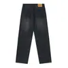 Jeans Parker Multi-Lightning de Calle Alta Americana para Hombre Marca de Moda Rectos Holgados Holgados Celebridad de Internet Casual Versátiles Jeans