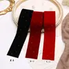 Tela de Terciopelo con Pedrería Estilo Francés con Cinta de Terciopelo, Materiales para Lazos Hechos a Mano DIY para Accesorios del Cabello, Decoración para Pasadores