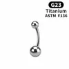 Anillo Básico para Piercing de Ombligo de Aleación de Titanio Grado Implante F136, Joyería Sexy para Body Piercing para Chicas Atrevidas