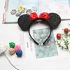 Diadema de Pelo de Pino de Dibujos Animados Cabello Mijo Cuello Cabeza Diadema de Cabeza de Mickey Mouse Lazo Minnie Mickey Diadema de Fiesta Fabricante Mayorista
