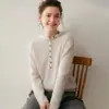 Sudadera con capucha nueva de otoño 2026 para mujer, suelta, casual, versátil, color liso, suéter de punto de cachemira