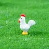 Micro-Paisaje Linda Granja Animales Gran Gallo Artesanía de Resina Paisajismo de Granja Decoraciones DIY Mini Adornos
