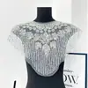 Parche Bordado de Lentejuelas Bordado de Cuentas Base de Malla Popular Transfronterizo Parche Bordado de Cuello Frontal Resistente Accesorios de Parche Bordado para Ropa Vestido