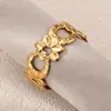 Pulsera Ancha de Metal Chapado en Oro Estilo Nuevo Europeo y Americano de Margarita para Mujeres Joyería de Mano de Planta con Flores Pulsera con Forma de Mariposa Corazón Venta al por Mayor