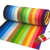 Fita crepe decorativa colorida de alta aderência para mascaramento de tinta, mascaramento para arte infantil, separação de cores, fita crepe de mascaramento de alta temperatura sem deixar resíduos