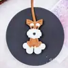 Pingente de Couro de Filhote de Schnauzer Desenho Animado Chaveiro Criativo Personalizado para Carro Pingente de Bolsa Fonte Atacadista