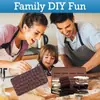 12 moldes de chispas de chocolate para hacer pudín de waffle, herramientas para hornear, decoración de pasteles, suministros de cocina