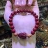 Pulsera Vintage al por Mayor de Arena Dorada Morada Cinnabar de Mina Antigua para Mujer, Joyería Étnica con Cuentas