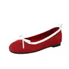 2026 Novo Verão Outono 2,5 cm Sapatilhas Francesas com Laço Femininas Mocassins de Solado Macio Sapatos Individuais Femininos