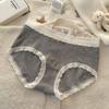 10A Algodón Antibacterial Entrepierna Extendida Calzones de Algodón Puro para Niñas Ropa Interior para Mujer Cintura Media Borde de Encaje Estilo Puro Lujuria Talla Grande para Dama Venta al Mayoreo
