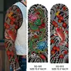 Adesivos de Tatuagem Coloridos Estilo Tradicional à Prova d'Água de Longa Duração para Braço Inteiro para Homens e Mulheres com Designs Como Dragão, Hannya, Koi, Flores e Gueixa