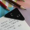 Clip Triangular de Esquina Estilo Japonés Sencillo, Clip Transparente Mate, Clip para Almacenamiento de Papeles de Examen y Documentos de Estudiantes, Clip para Bordes Anti-Rizado
