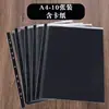 Bolsa para archivador de hojas sueltas transparente de 11 agujeros A3/A4 PP grueso brillante impermeable película protectora para documentos de oficina inserto bolsa venta al por mayor