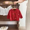 Roupas de Bebê, Suéteres, Roupas de Outono para Meninas, Cardigans Doces, Conjunto de Duas Peças Primavera e Outono para Bebês de Um Ano