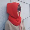 Invierno Lana Cuello Manga Grueso Cachemira Cuello con Gorro Coreano Unisex Una Pieza Suéter Calentador de Orejas