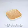 Platos de postre tejidos estilo ratán de melamina, bandejas para servir de restaurante de hot pot, vajilla tejida de bambú, platos rectangulares y platos de plástico imitación porcelana