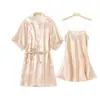 Pijama Estilo Nuevo para Mujer Verano Delgado Tirantes Camisón de Seda Sexy Chaleco de Seda de Hielo Falda Base para Mujer Ropa Exterior