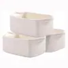 Cesta de Almacenamiento de Cuerda de Algodón Cesta de Almacenamiento Decorativa Tejida Rectangular Cesta de Almacenamiento para Juguetes y Artículos Varios Sala de Estar Hogar