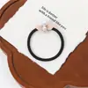 Diadema de Perlas de Gama Alta de Acetato Real con Abejita Retro Dulce Elástica Alta Goma Elástica para el Cabello Diadema para Moño de Mujer