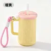 Vaso de agua de silicona, vaso portátil, vaso creativo con tapa y pajilla, vaso de grado alimenticio, vaso de agua para bebé, vaso para aprender a beber
