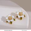 S925 prata agulha moda all-match elegante brincos de pino feminino luz luxo alto grau temperamento brincos franceses pequenos atacado