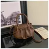 Bolsa de mão de bolinhas para mulheres, grande capacidade, novo estilo de verão 2026, bolsa de ombro simples e casual, bolsa de axila com laço, bolsa para o dia a dia
