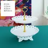 Arreglo de Cumpleaños Decoración de Mesa de Postres Adornos Estante de Exhibición de Bodas Mesa de Fiesta Charola de Plástico para Pasteles Estante para Snacks