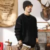 Suéter Retro Americano Pesado 660g para Hombre Invierno Engrosado Marca de Tendencia Estilo Perezoso Suéter de Punto Capa Base para Hombre Estilo Otoño e Invierno