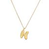 Collar con colgante de 26 letras inglesas chapado en oro y cobre de Aogu, venta transfronteriza, cadena de clavícula personalizada con nicho INS para mujer